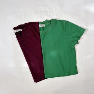 cotton on | size xs | bundle of 2 baby tees - plum and sage